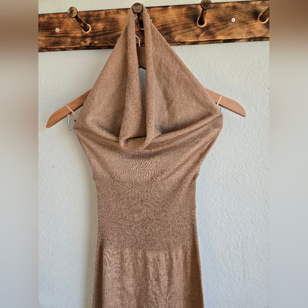 Aya Muse Reed Dress In Light Brown - Picture 8 of 10